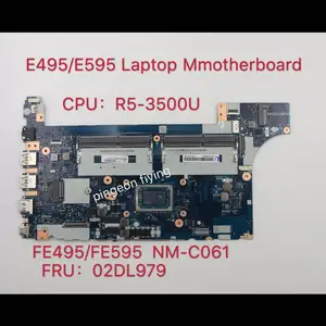 for lenovo thinkpad e495 portátil placa mãe fe495 fe595 nm c061 com cpu r5 3500u placa mãe fru02dl979 100 test ok free global shipping