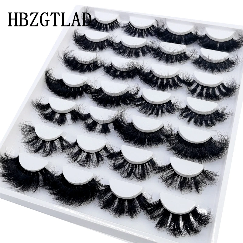 NEW Mixed Messy Long Soft 14 Pairs 25 mm Mink Eyelashes Fluffy Lashes Dramatic False Eyelashes Makeup 3D Mink Lashes Maquillaje