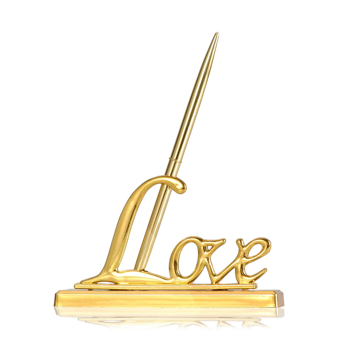 style 8 NICEXMAS Золотая Свадебная вечеринка Серебряная Гостевая книга ручка для подписи знак любви держатель настольный декор Свадебные Ручки вечерние принадлежности - Цвет: style 8