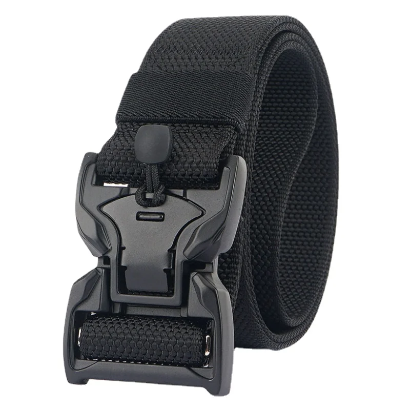 

2021 New Metal 125*3.8cm Metal Magnetic Buckle Casual Belt Trend Quick Release Outdoor Sports Tactical Belt