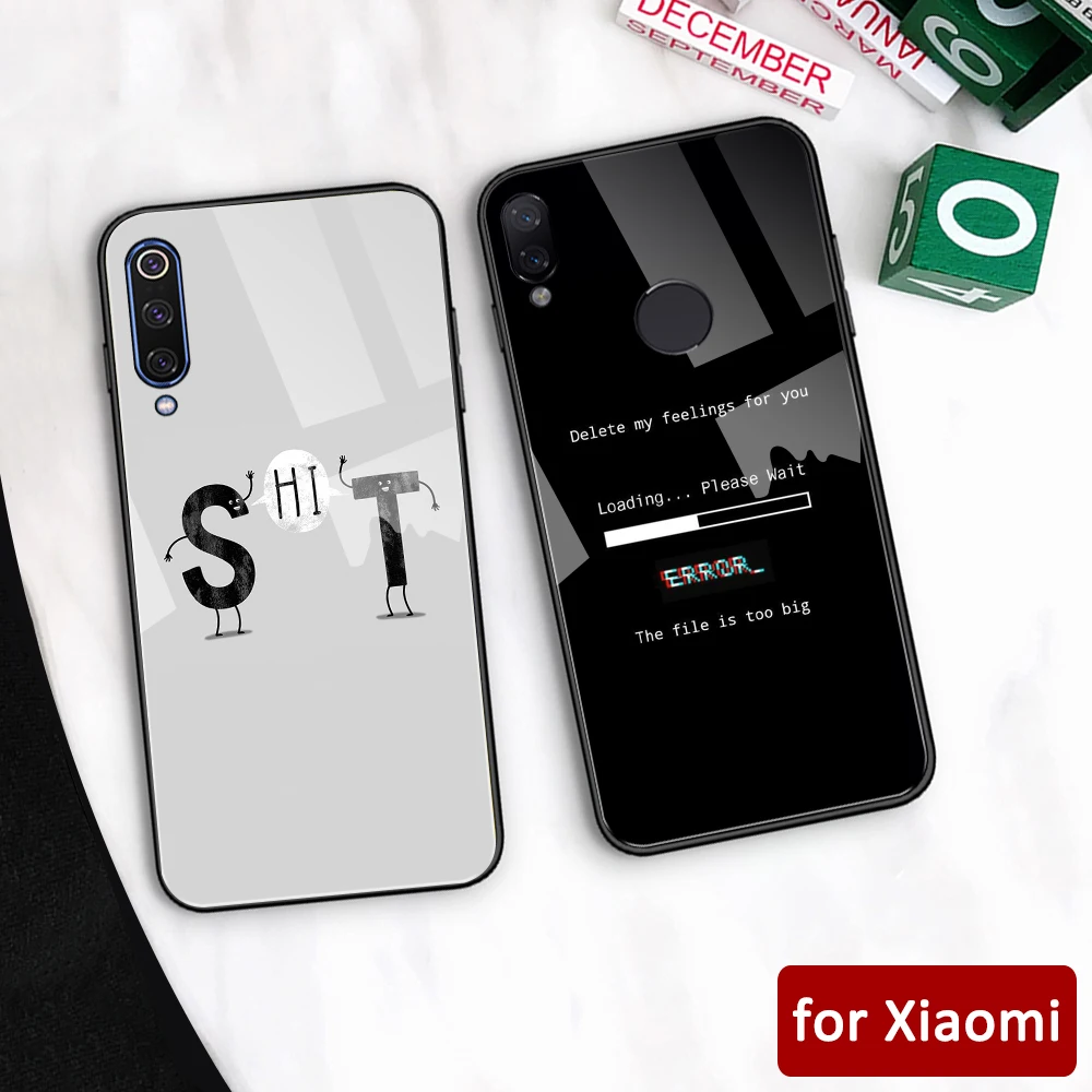 Чехол для redmi note 5 стеклянная задняя крышка с цитатами чехол mi play mi6 Xiaomi 5s 6 6x Redmi Note 7