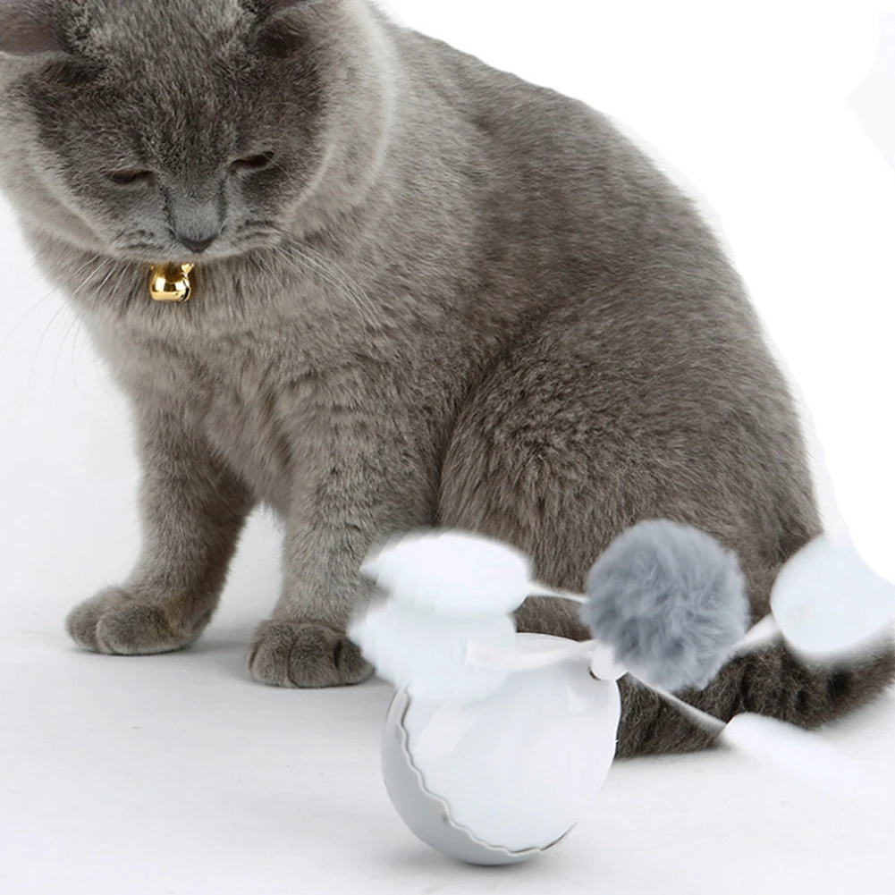 Забавная электрическая игрушка тумблер для домашних животных кошка собака перо