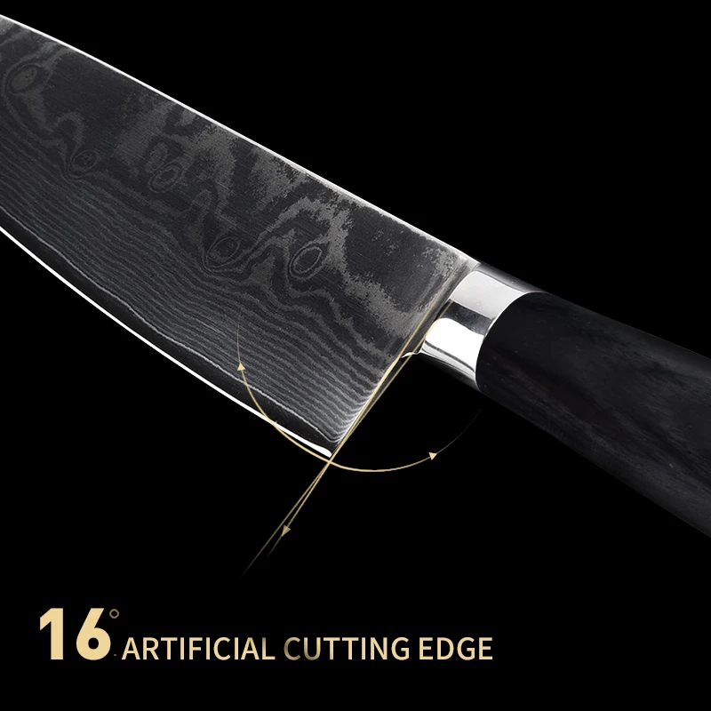 Нож шеф-повара из дамасской стали 67 слоев 8 дюймов | Дом и сад