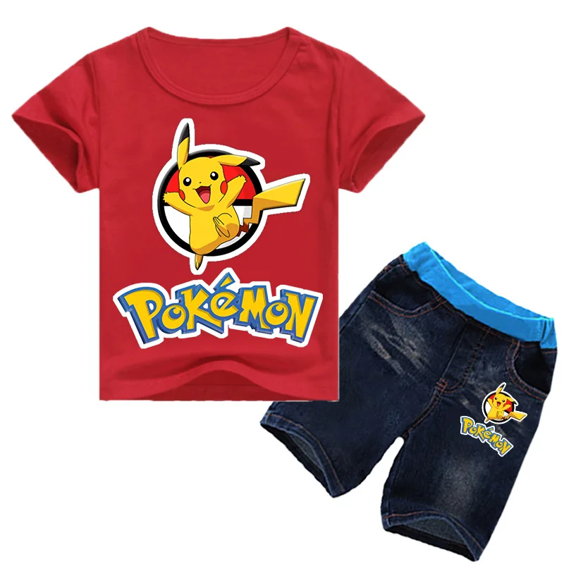 Подарок на день рождения детская одежда хлопковые летние топы с принтом PIKA для
