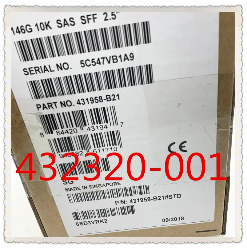 432320 001 MK1401GRRB 146G 2 5 15K SAS 6 ГБ гарантируют новую оригинальную коробку. Обещал