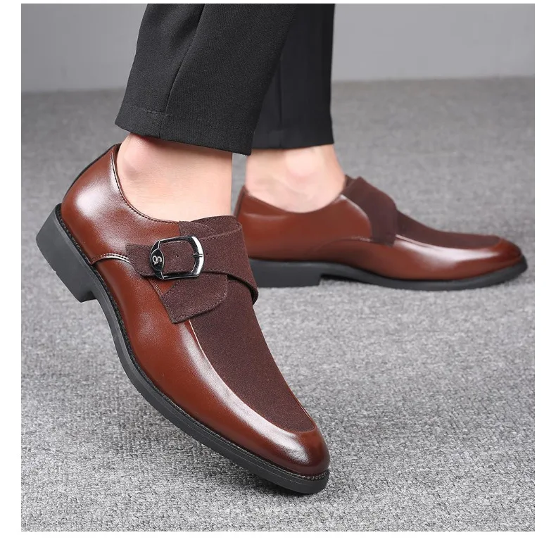 2018 модельные туфли из искусственной кожи в Корейском стиле мужские офисные