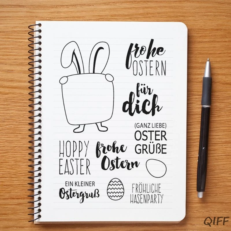 Немецкий Пасхальный силиконовый прозрачный штамп печать DIY Скрапбукинг