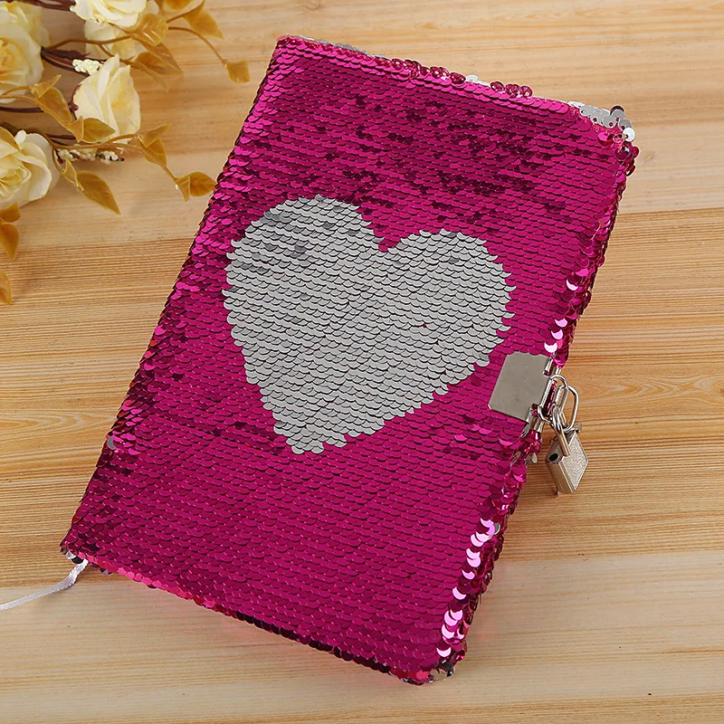 Дневник с замком блокнот A5 для леди блестками офиса канцелярские принадлежности