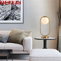 hongcuimodern table lamps oval copper desk lights fashionable decorative for foyer living room office bedroom