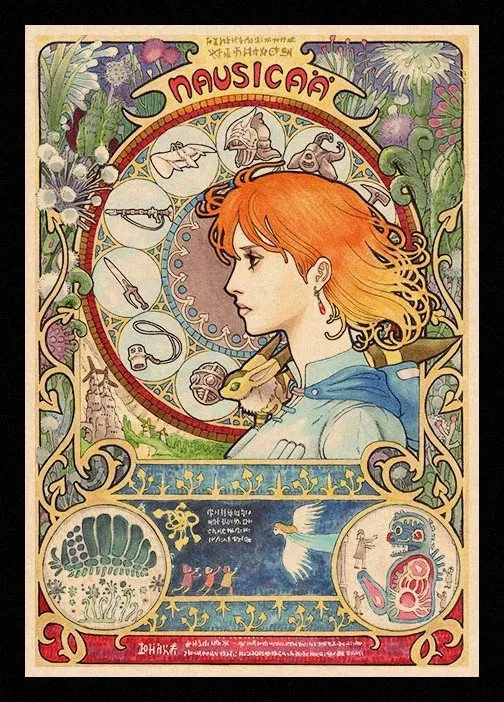 Прекрасный JL Hayao Miyazaki Японские Аниме Ретро постеры крафт-бумага