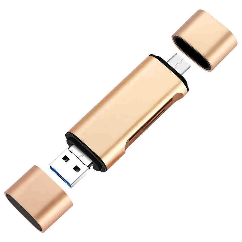 5-в-1 Тип C OTG кард-ридер с флеш-накопитель USB с гнездовым Интерфейс для ПК USB 3,0 чтения TF слот для карт памяти для устройства чтения sd-карт компьютерные принадлежности