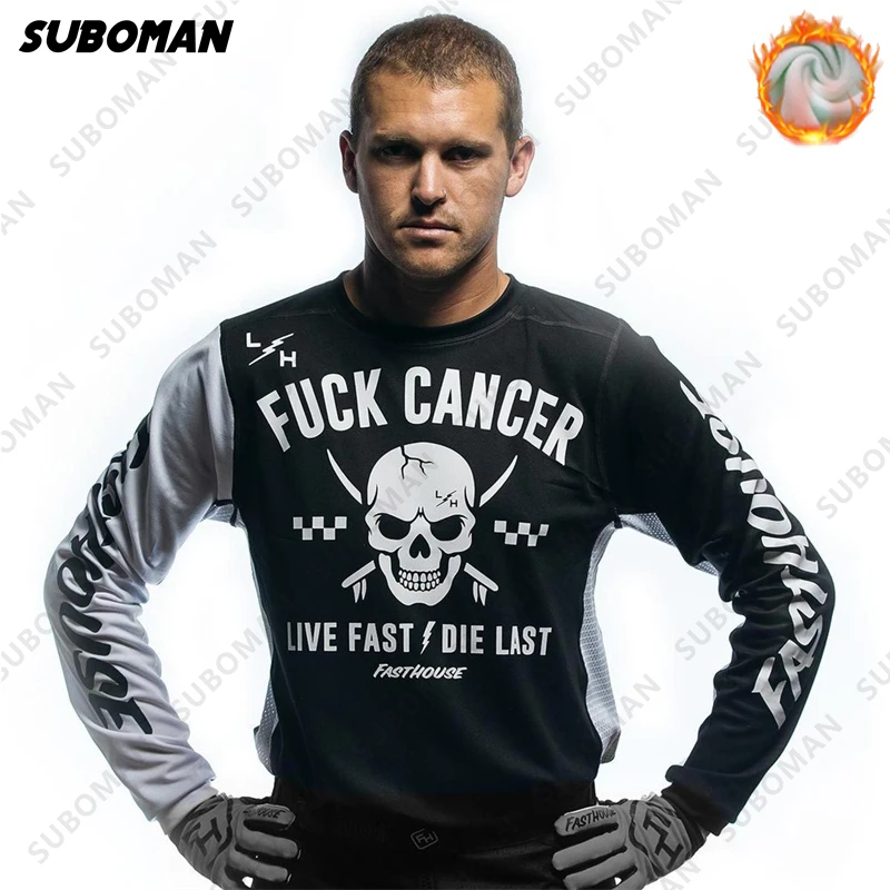 

Fasthouse 2021 New Winter Thermal Fleece Long Sleeve enduro Clothing Downhill Jersey Bicycle Mountain Bike Clothing MTB T-shirt