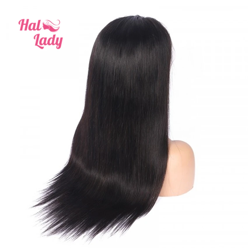 Halo Lady Beauty 13*4 кружевные передние человеческие волосы парики preprucked бразильская