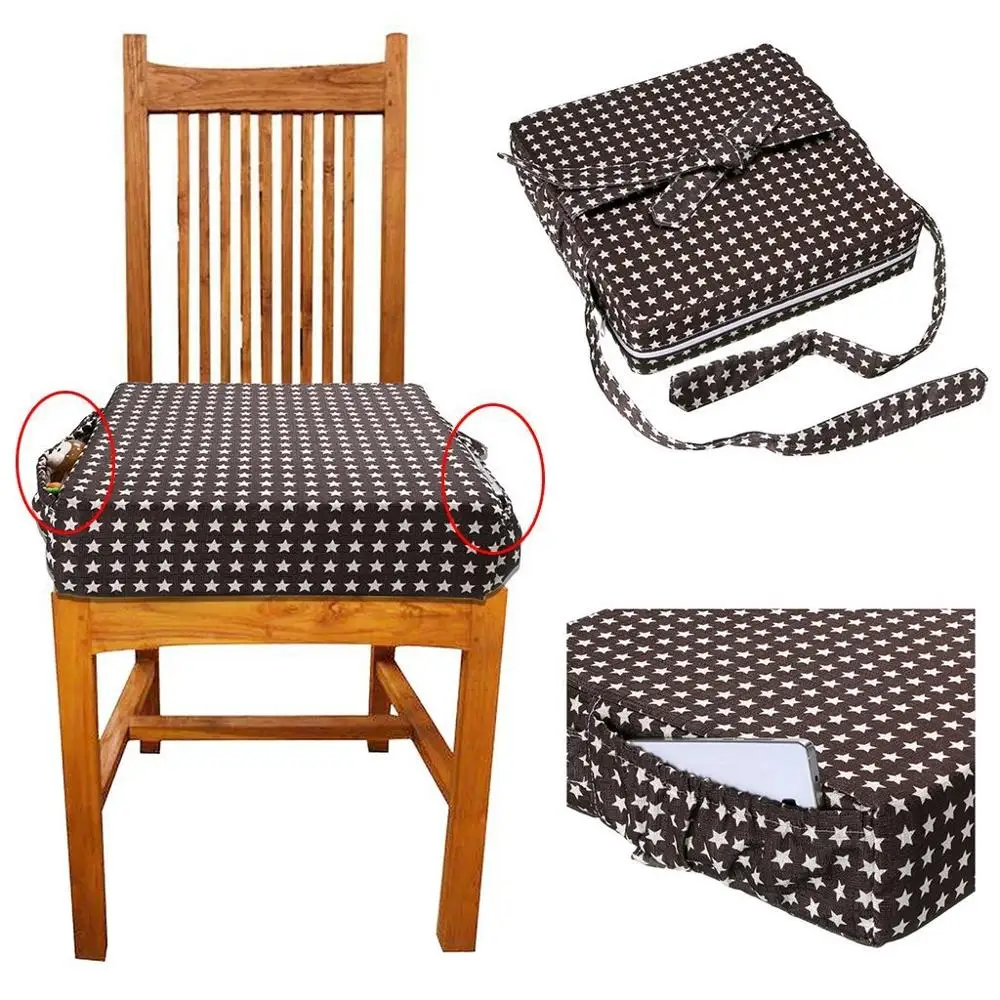 

Children Increased Chair Pad Adjustable Baby Furniture Booster Seat Portable Kids Dining Heightened Cushion Pram Chair Removable