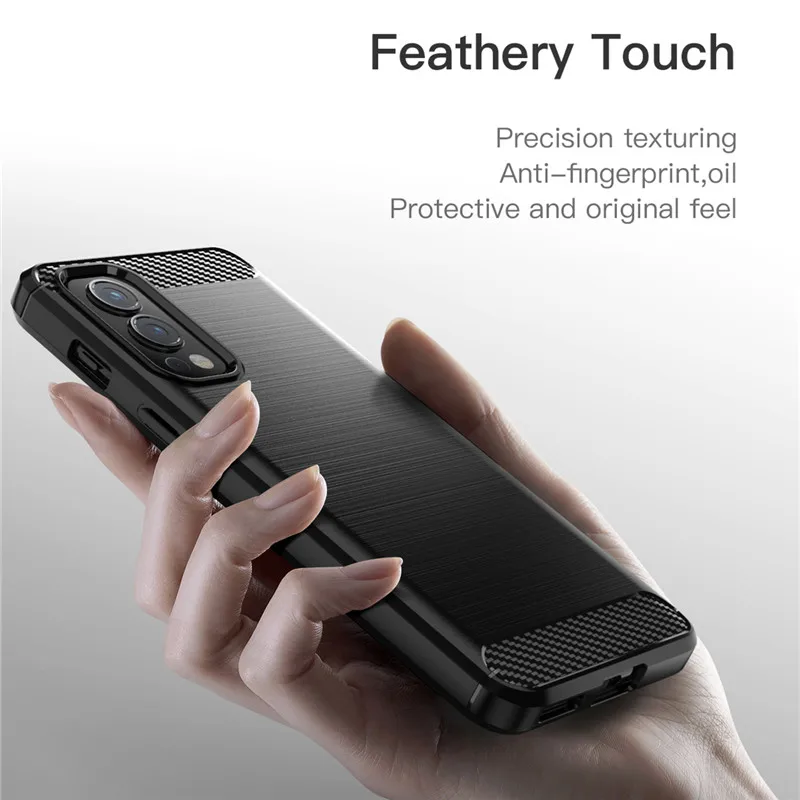 For OnePlus Nord 2 5G Case OnePlus Nord 2 CE N200 N100 N10 5G Cover Shockproof TPU Carbon Fiber Phone Case For OnePlus Nord 2 5G