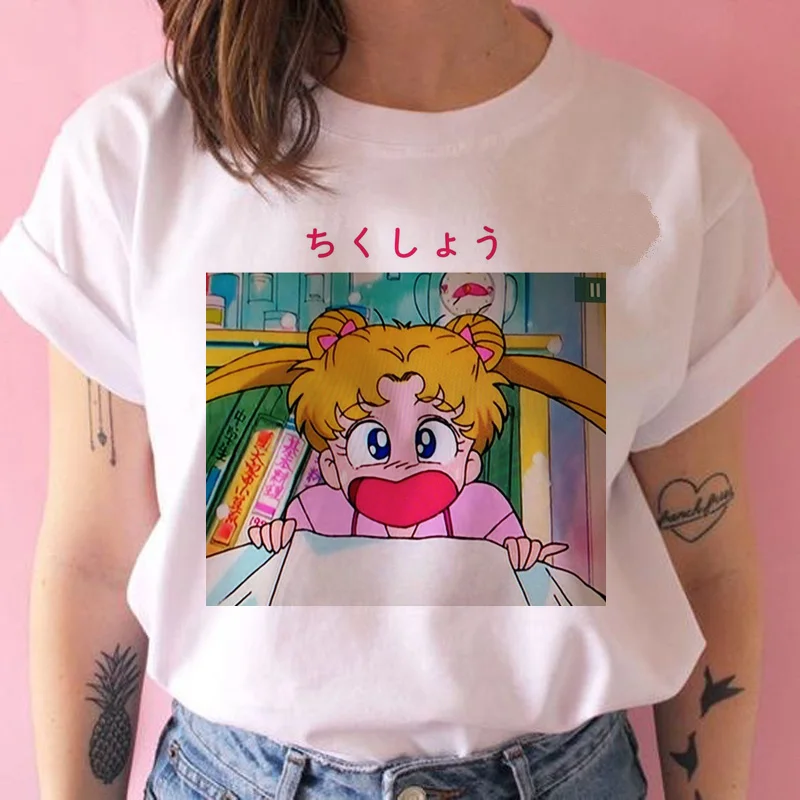 

Sailor Moon t shirt women graphic kawaii cartoon korean clothes tshirt grunge funny japanese harajuku t-shirt ulzzang top tee
