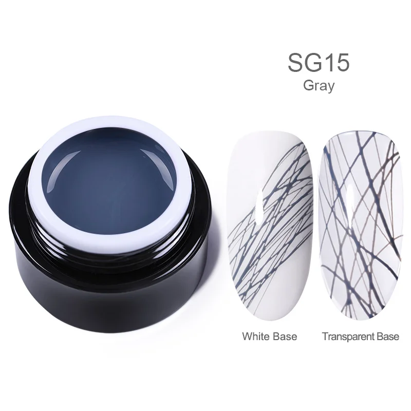 BP-SG15 BORN PRETTY Красочный Рисунок ногтей Гель-лак 5 мл паук тянуть линии гель Толстая упругая краска УФ-гель для дизайна ногтей лак - Цвет: BP-SG15