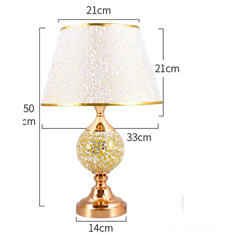 Скандинавская мозаичная стеклянная настольная лампа светодиодная прикроватная