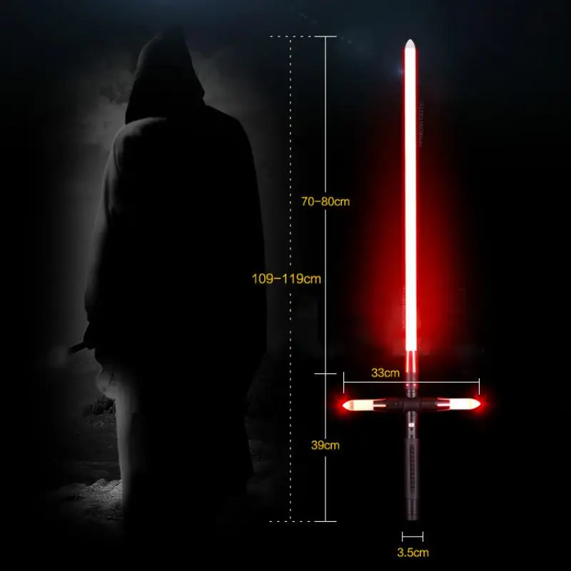 

LightSaber Sword Stick Force Heavy Dueling Led Lightsaber With Foc Lock Up Metal Hilt Blaster Sound Adult Pk Metal Toys Props