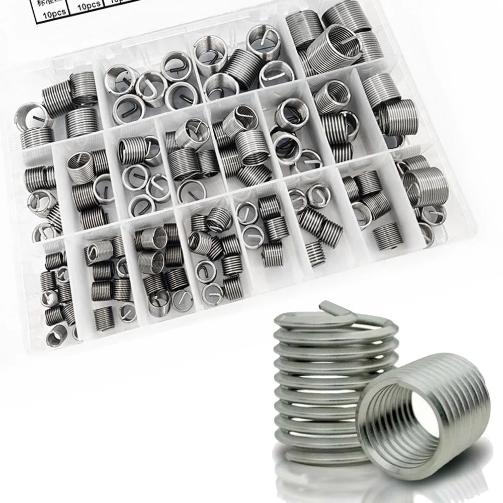 

Wire Thread Repair Silver With Storage Box M6-M18 Helicoil Metric Stripped