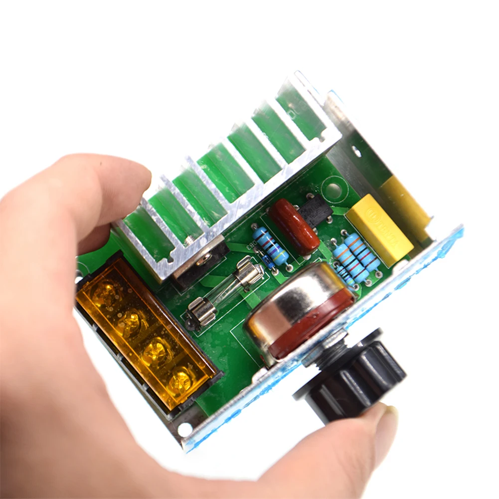 AC 220V 4000W Тиристорный регулятор напряжения, скорости, температуры и света, регулятор вольтажа и света с высокой мощностью, легкий и безопасный в использовании.