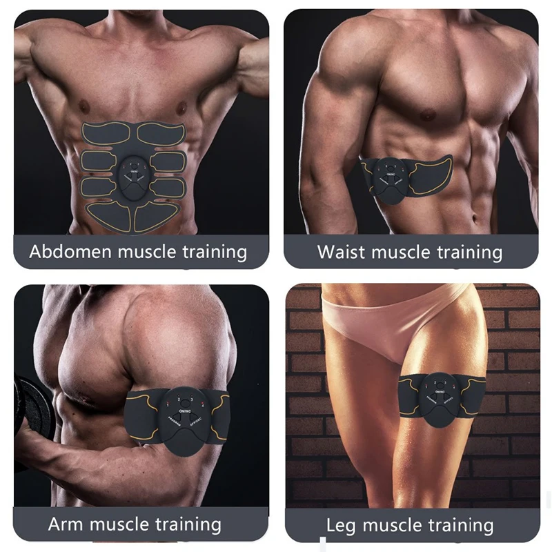 Wireless EMS Abdominal Muscle Stimulator Toner Hip Trainer Vibro Body Shaper Slimming Massager Buttock Abdomen Arm Leg Training