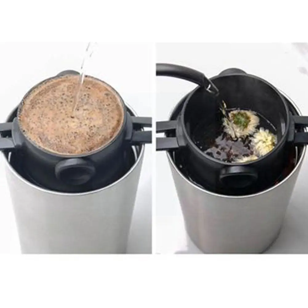 

Coffee Filter Portable Steel Drip Coffee Tea Funnel Tea Baskets Reusable Coffee Stand Dripper Infuser And New Holder H0l5