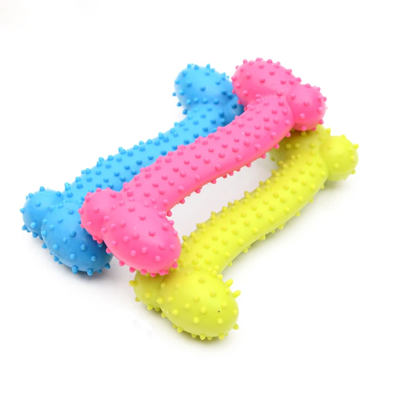 

Bone Shape Dog Toy Rubber Pet Bite Molar Tooth Chew Toys For Small Puppy Dogs Outdoor Training Pet Supplies