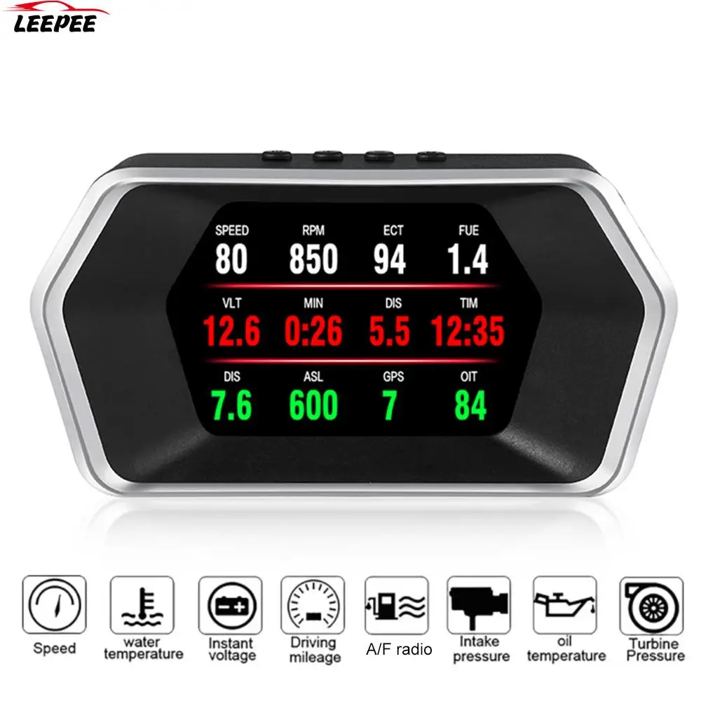 

Многофункциональная автомобильная сигнализация об/мин, км/ч, миль/ч, OBD2 + GPS, два режима