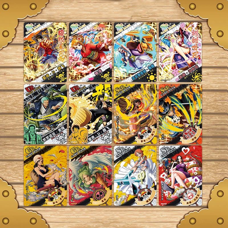 Cartas de papel de One Piece Luffy Roronoa Sanji Nami, cartas de un juego, colecci&oacute;n de Personaje de Anime para ni&ntilde;os, juguete de cartas de juego para chico-2