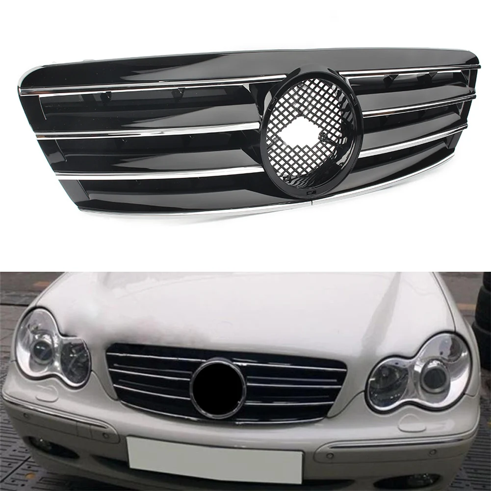 Передняя Автомобильная гриль 4 контактный верхний для Mercedes Bens C Class W203 C230 C240 C320 C32