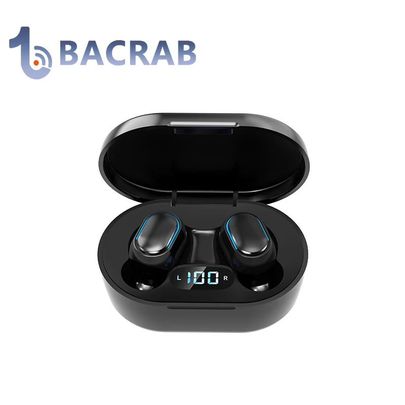 

Mini in-ear wireless music headsets touch control smart stereo bluetooth headphones led power display sports waterproof earbuds