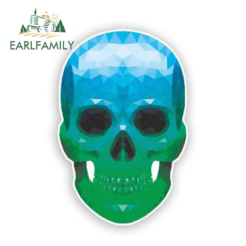 EARLFAMILY 13 см x 9 3D Стайлинг автомобиля геометрический череп виниловые наклейки