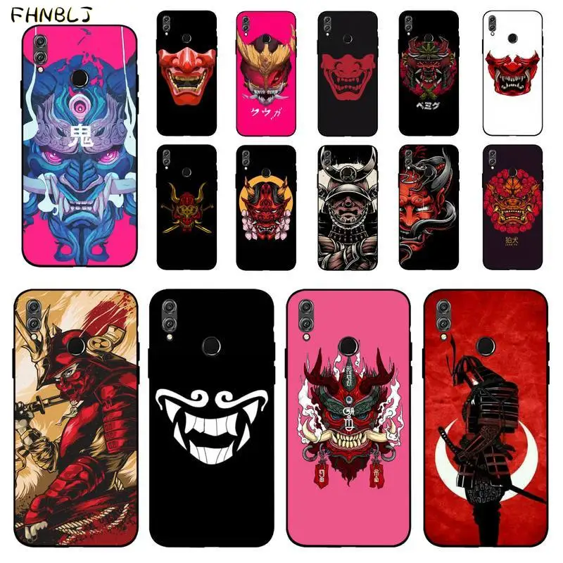 FHNBLJ японская маска самурая они Мягкий Силиконовый ТПУ чехол для телефона Huawei Honor