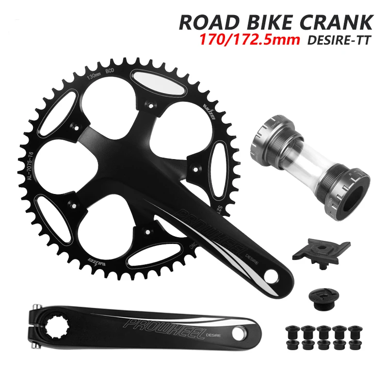Road Crankset 170/172.5MM 130 BCD Narrow Wide Chainring 50/52/54/56/58/60T With bottom Bracket BB Aluminum alloy Cranks | Спорт и