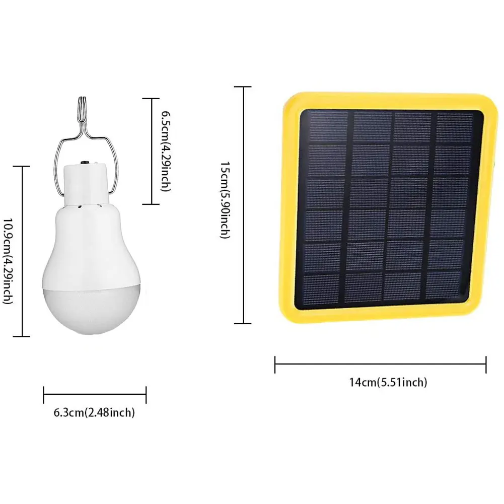 

Outdoor Solar LED Bulb Lamp Rechargeable Multifunctional Mobile Lighting for Outdoor Hiking Camping Tent Fishing Lighting