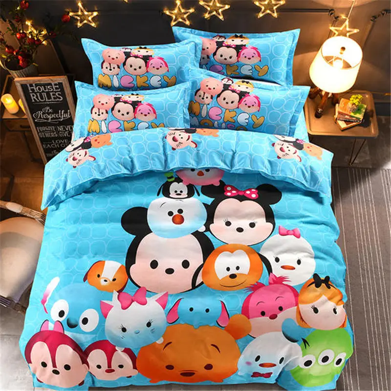 Disney bedding 6 Поросенок Тигр Винни Пух постельное белье двойной размер постельные принадлежности набор для детской спальни Декор детское одеяло пододеяльник Королева 3/4 шт - Цвет: Disney bedding 6