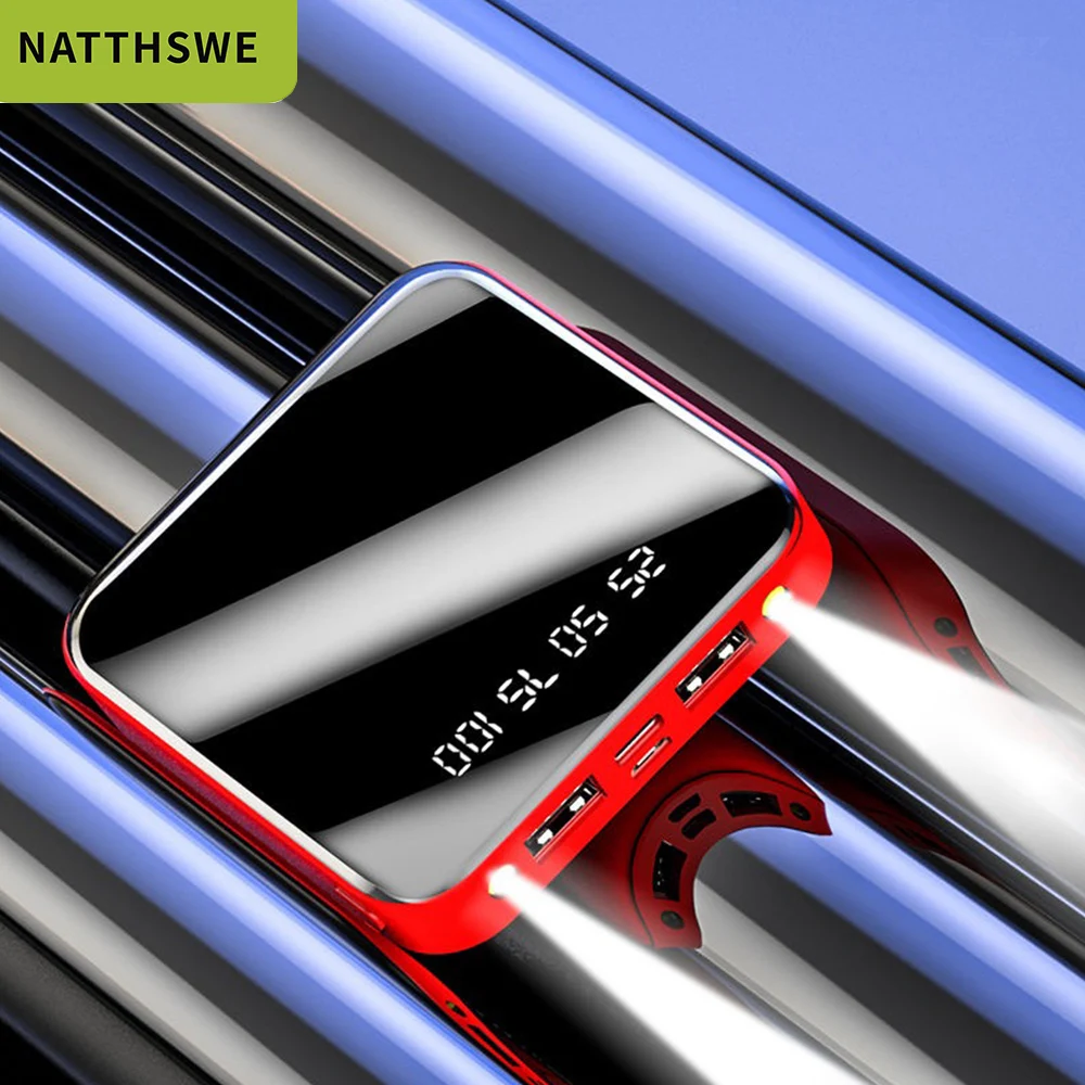 NATTHSWE Mini Power Bank 10000 мАч для iPhone 7 Xiaomi Mi Powerbank Pover зарядное устройство с двумя портами