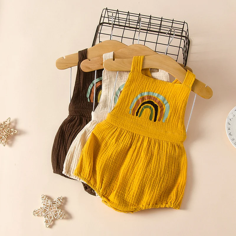 

Fashion Baby Romper Children's Sleeveless Sling Triangle Bodysuit Summer Simplicity Not Hooded Cotton Baby Clothes External Wear