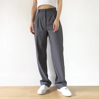 women pants harajuku trouser suits high waist straight 2021 new fashion loose y2k pantalon female traf womens clothing trends