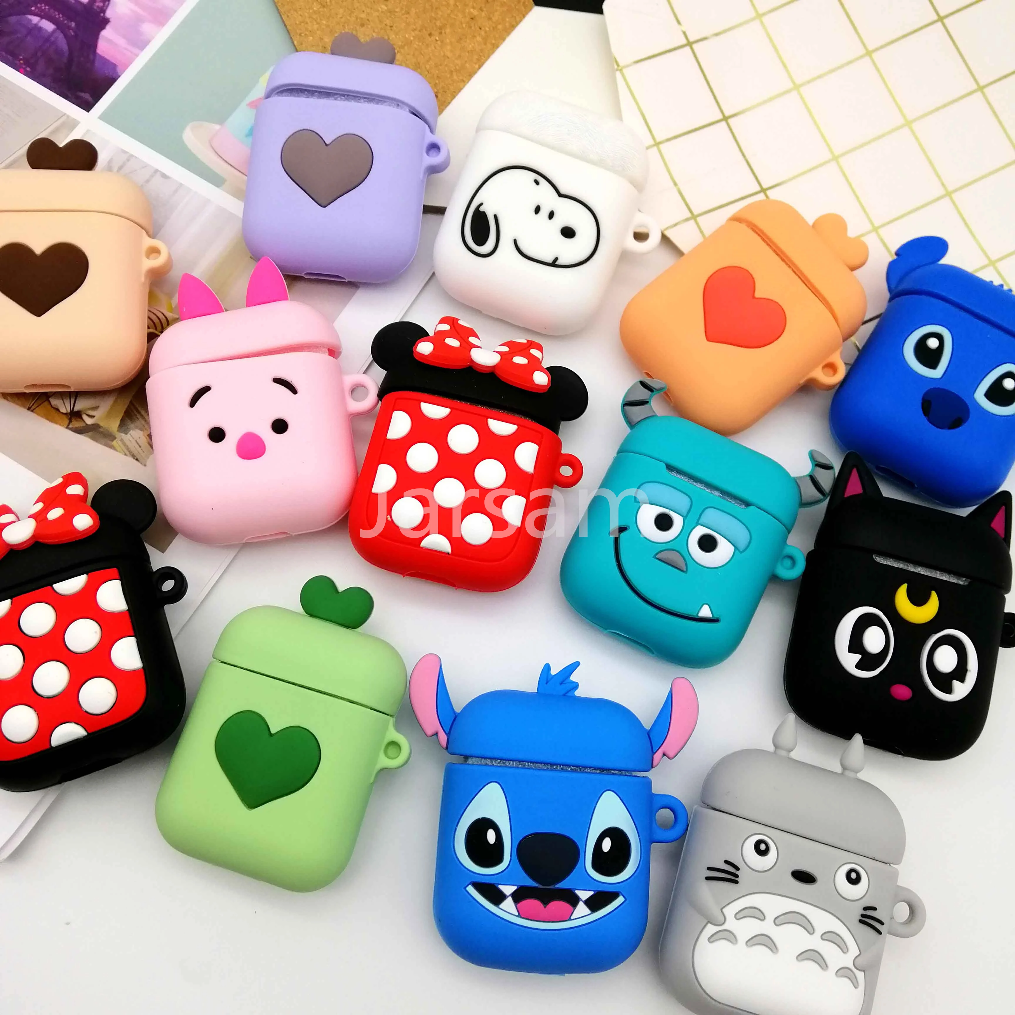 Мультяшный для airpod беспроводной Чехол для наушников для Apple AirPods 2 Силиконовый чехол для зарядки наушников Защитный чехол для AirPods
