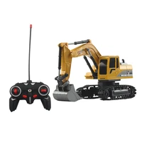 6 channel lighting and sound effects one key demonstration simulation 124 alloy rc excavator childrens educational toy gift