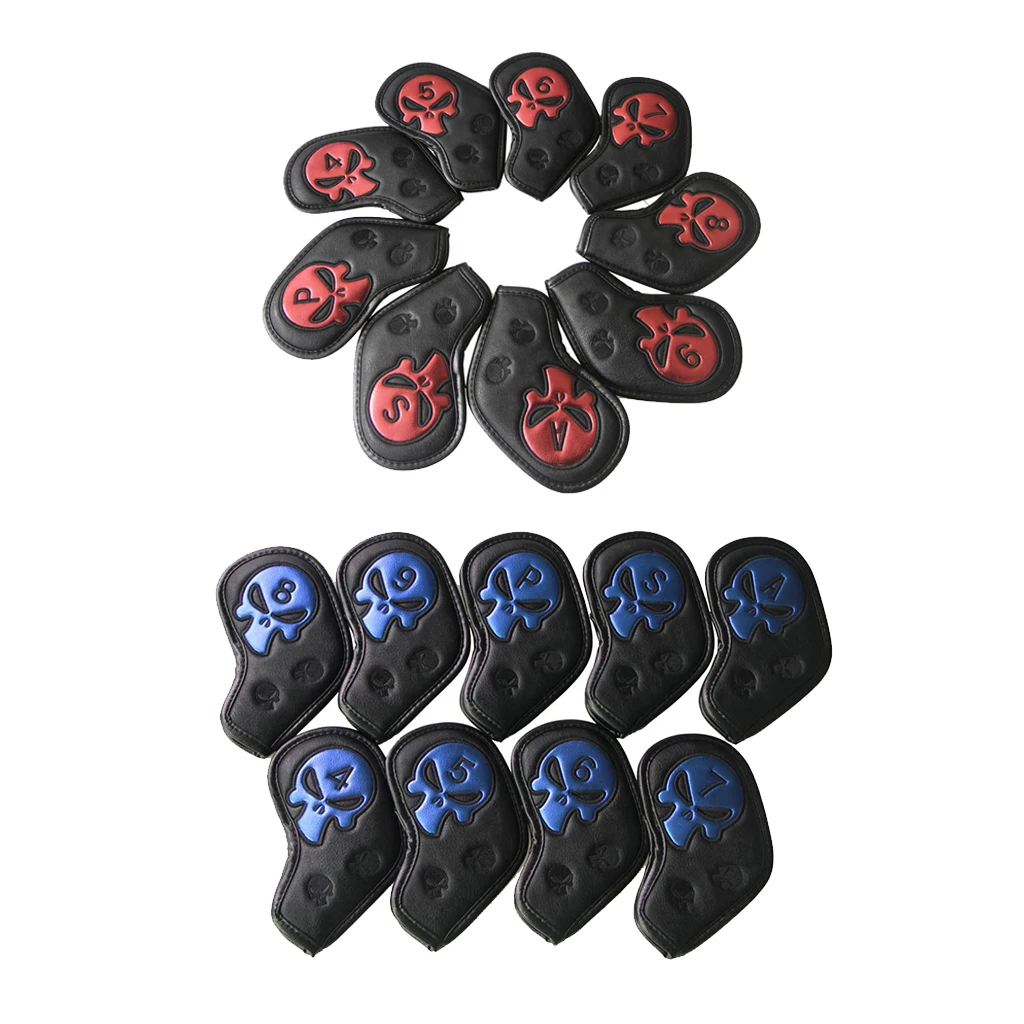 

9 Pieces Premium Golf Iron Club Headgear Skull Headgear Protector
