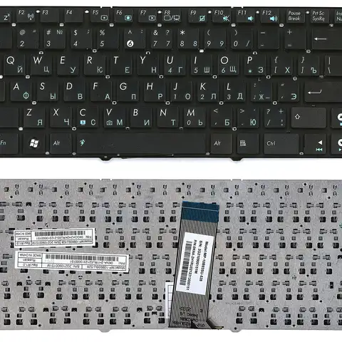Клавиатура для Asus Eee PC 1201, 1215, 1225, U20, VX6, Eee PC Lamborghini Series, p/n: 04GNUP2KRU10-3,  MP-10B93SU-528, черная б
