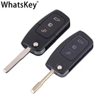 Складной ключ WhatsKey с 3 кнопками, пульт дистанционного управления для Ford Focus 2 Mondeo Fiesta C Max Ka Galaxy Kuga Escape Focus