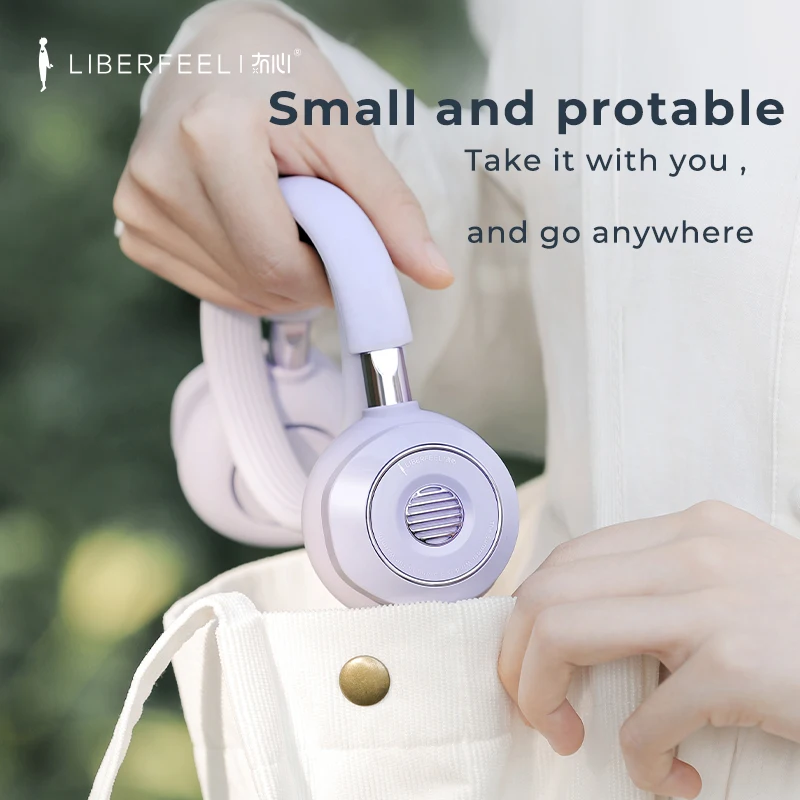 

LIBERFEEL Bladeless Neck Fan Bladeless Fan 1600mAh With USB Rechargeable Portable Air Cooling Fan for Home Outdoor Sports