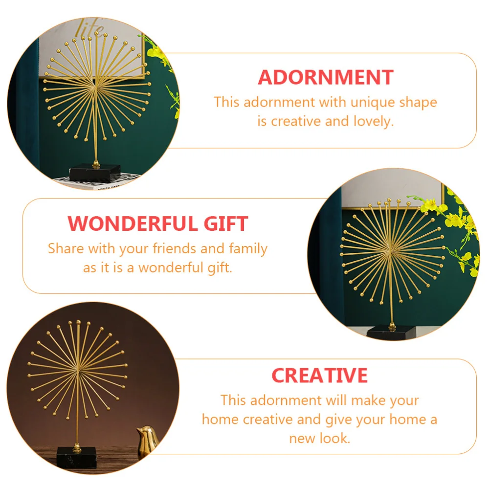 

1Pc Exquisite Home Adornment Unique Table Decor Desktop Ornament (Golden)