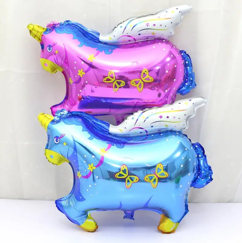 75*61cm Cartoon Pegasus foil balloons kids Birthday Wedding Party decor baby shower air globos inflatable toys balls