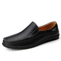 summer mens casual leather shoes wild breathable peas shoes lazy to drive a pedal lazy shoes soft bottom