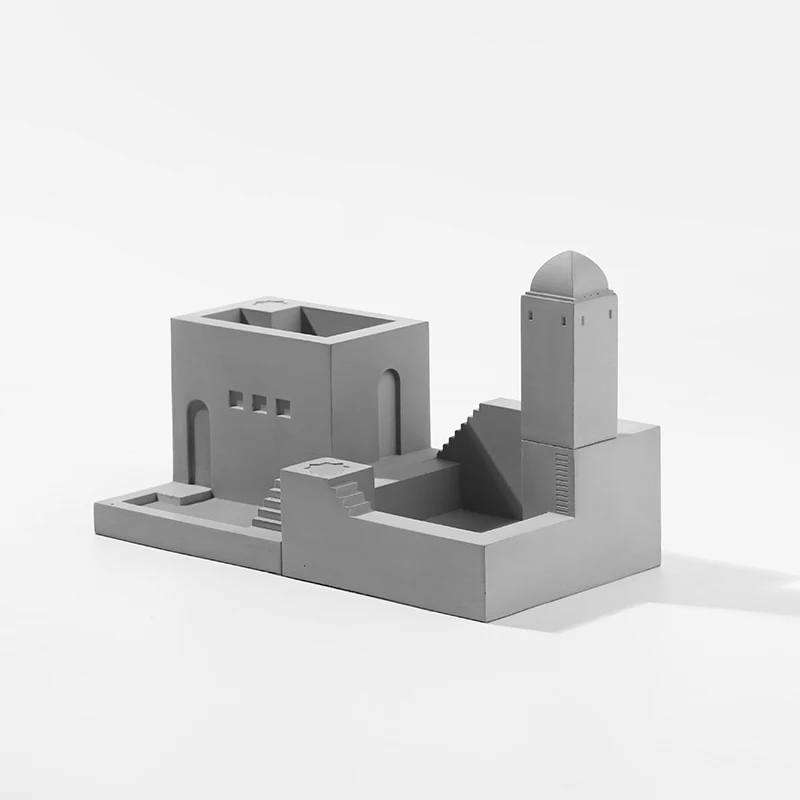 Ceny Beton Mikro-budynek Cement Pulpit Przechowywanie Kreatywny Pojemnik Do Przechowywania Pomnik Dolina Otaczający Budynek Obsadka Do Pióra